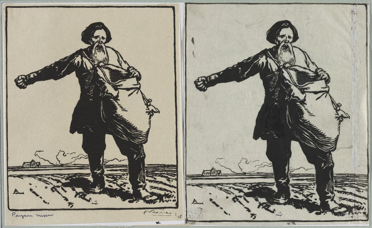 venäläinen talonpoika tekijältä Auguste Louis Lepère