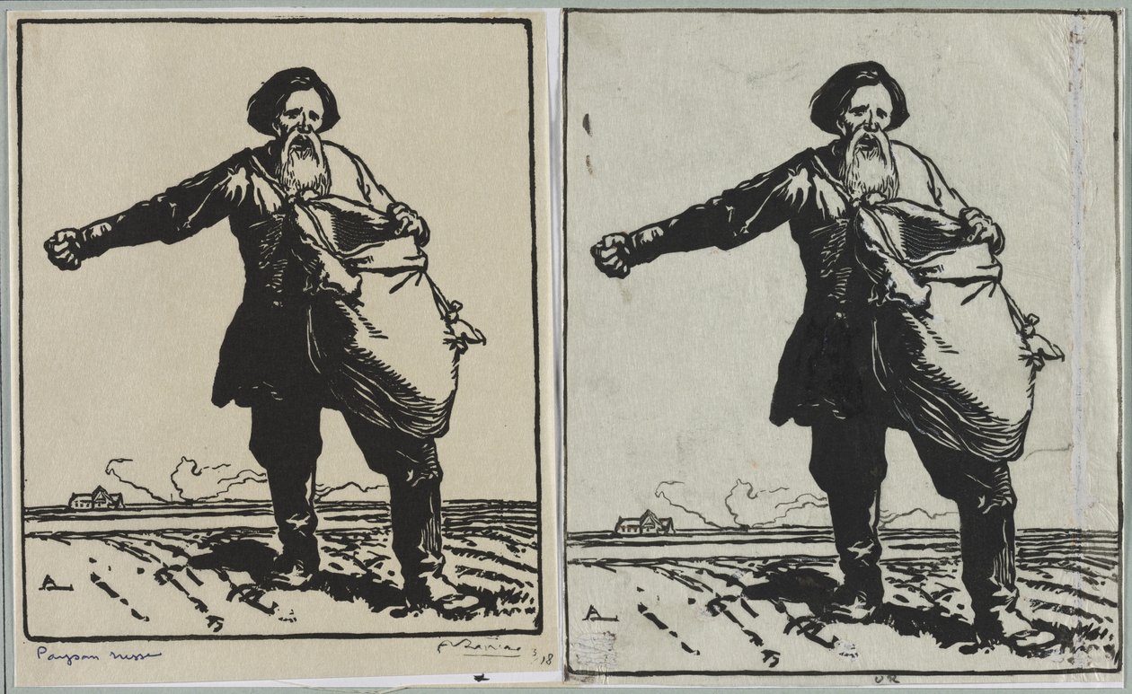 Venäjän talonpoika, 1914. tekijältä Auguste Louis Lepère