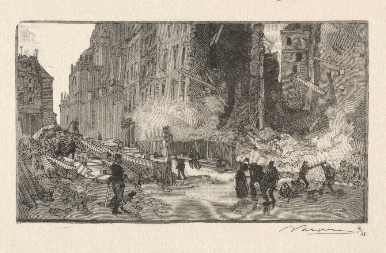 Place Gerson ja Rue Restot tekijältä Auguste Louis Lepère