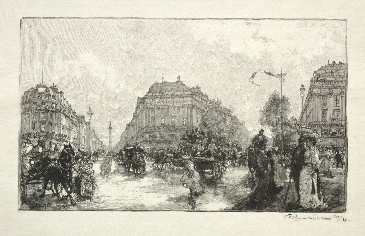 Oopperatalo, 1890. tekijältä Auguste Louis Lepère