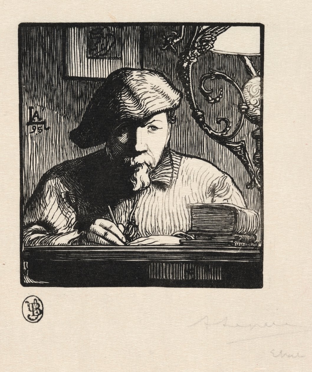 Omakuva, 1895. tekijältä Auguste Louis Lepère