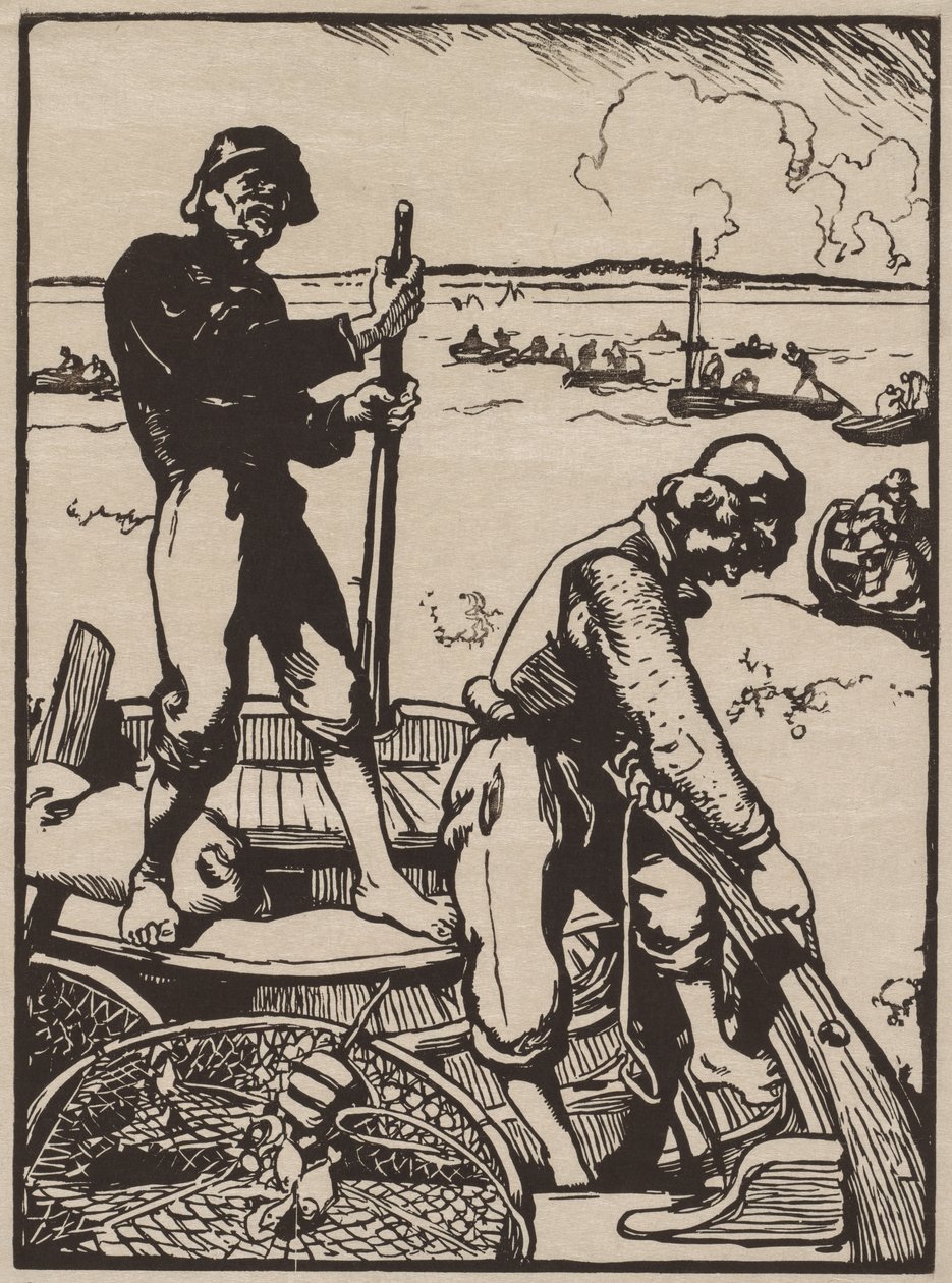 Katkarapujen kalastajat tekijältä Auguste Louis Lepère