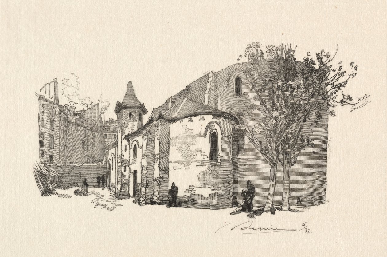 St. Julien le Vauvre, Ulkokuva. tekijältä Auguste Louis Lepère