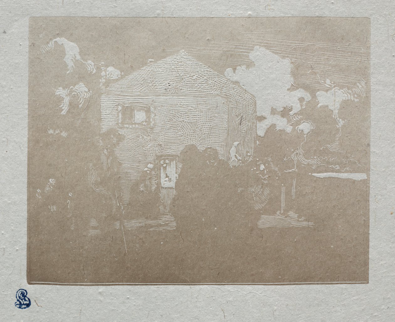 Kerjäläiset viimeisessä talossa, 1905. tekijältä Auguste Louis Lepère