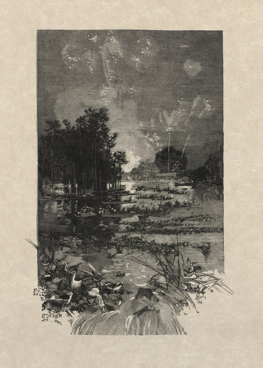 Festivaali velvollisuuden uhreille, 1884. tekijältä Auguste Louis Lepère