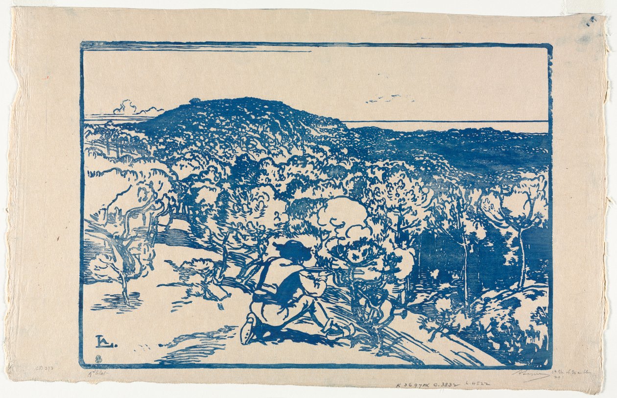 El caçador furtiu, Dunes de Saint Jean de Montfinnish tekijältä Auguste Louis Lepère