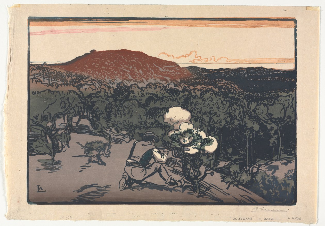 Salametsästäjä, Saint Jean de Montin dyynit tekijältä Auguste Louis Lepère