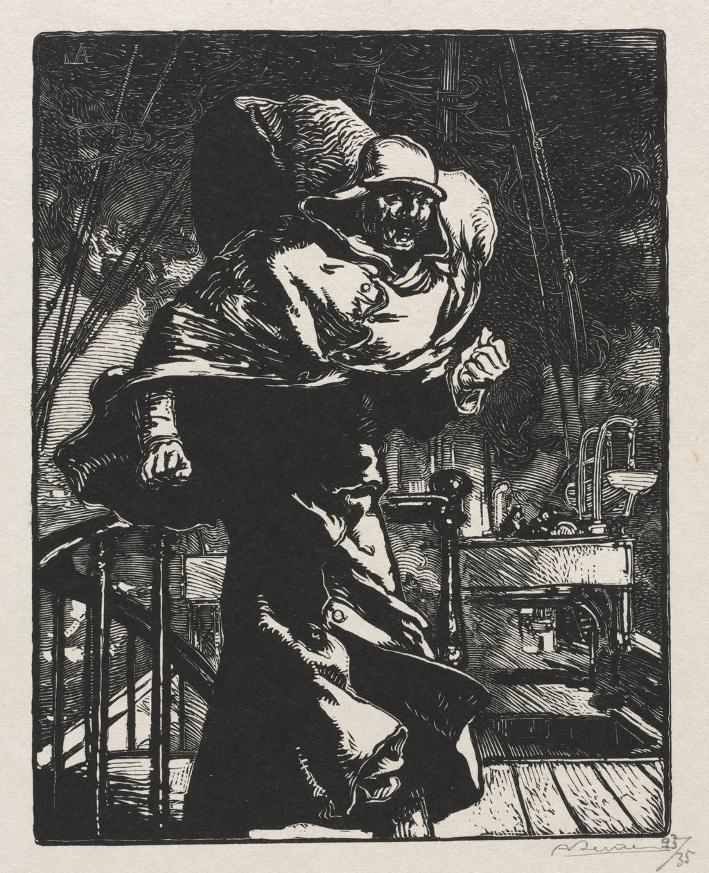 Sota 1914. Ensimmäinen sarja. Keisari William vihassa, 1915. tekijältä Auguste Louis Lepère