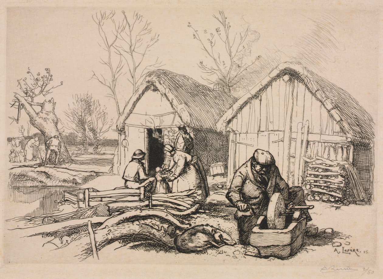 The Woodcutters House Vendée, 1915. tekijältä Auguste Louis Lepère