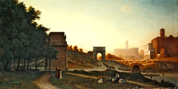 Forum auringonlaskun aikaan, 1865 tekijältä Auguste Paul Charles Anastasi