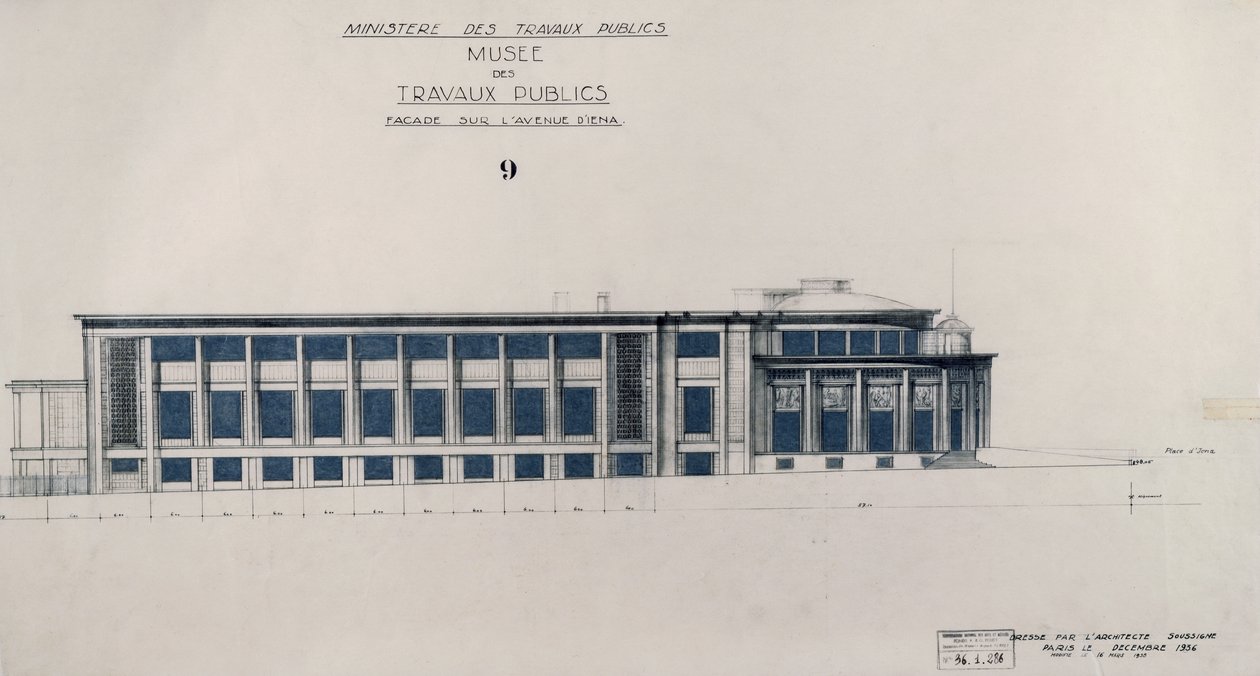 Hanke Musee des Travaux Publiques, julkisivu, Avenue d