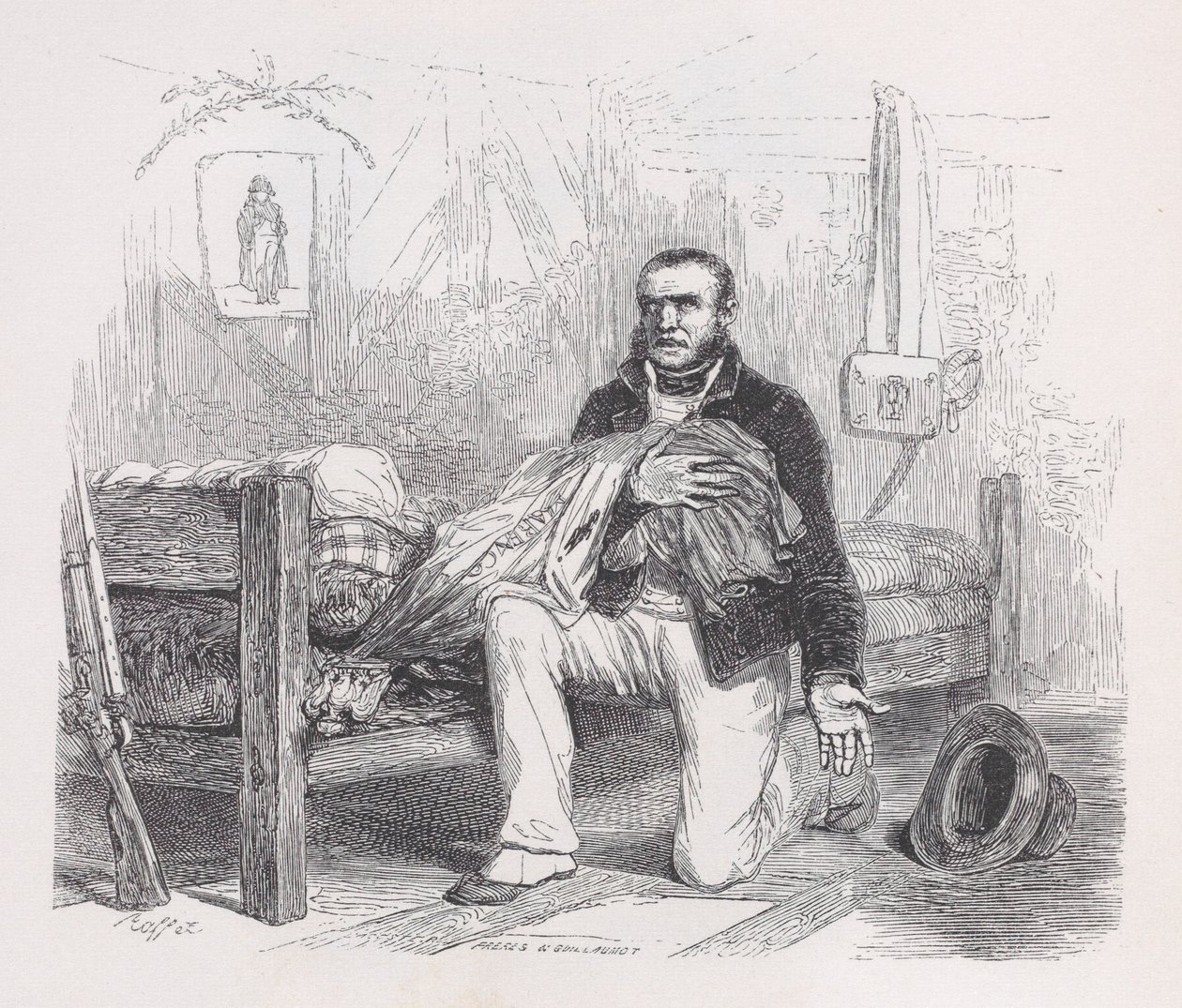 Vanha lippu elokuvasta The Complete Works of Béranger, 1836. Tekijät: Auguste Raffet, Lacoste, Eugène Guillaumot. tekijältä Auguste Raffet, Lacoste, Eugène Guillaumot