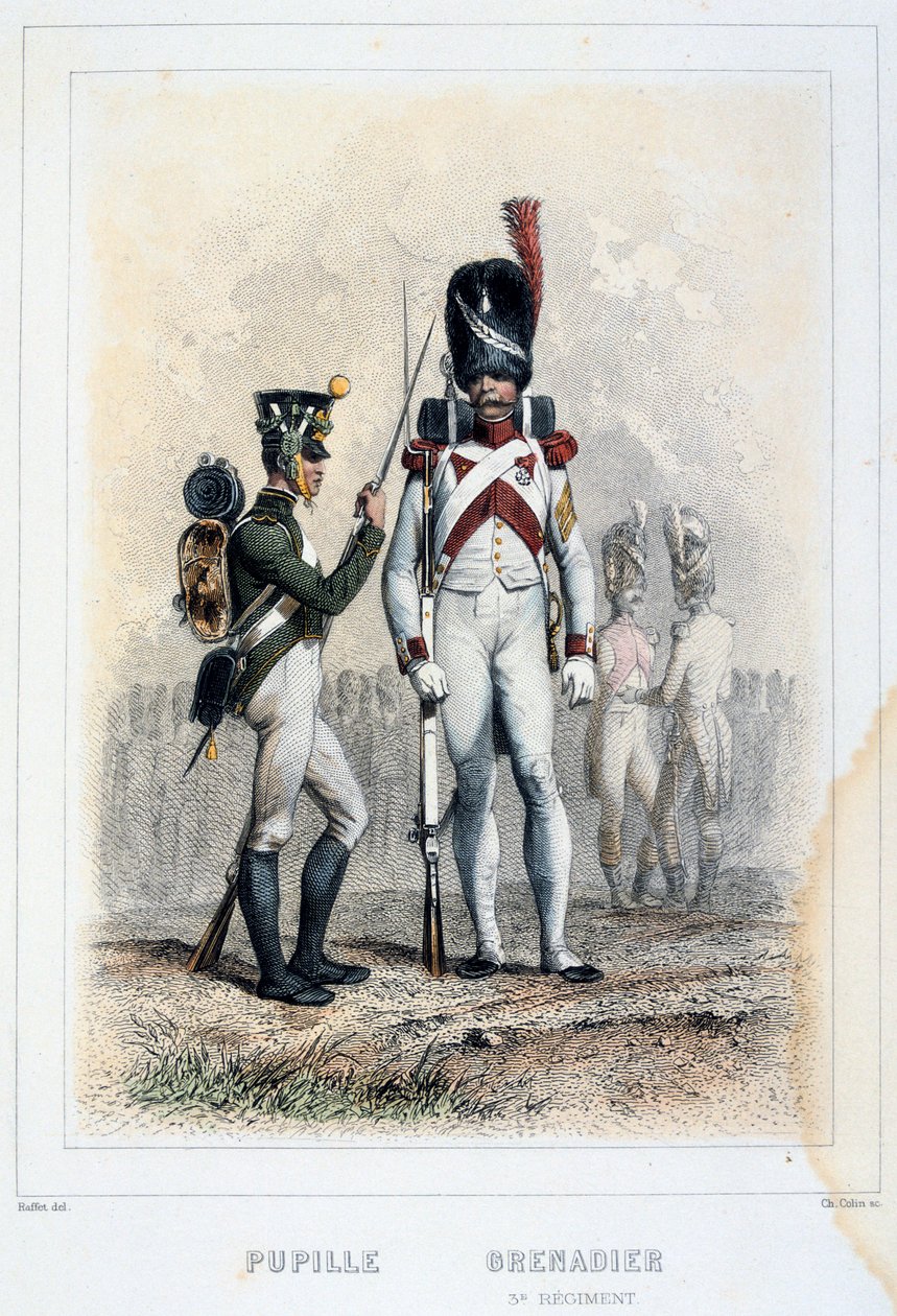 Grenadier ja 3. rykmentin oppilas, 1859. tekijältä Auguste Raffet
