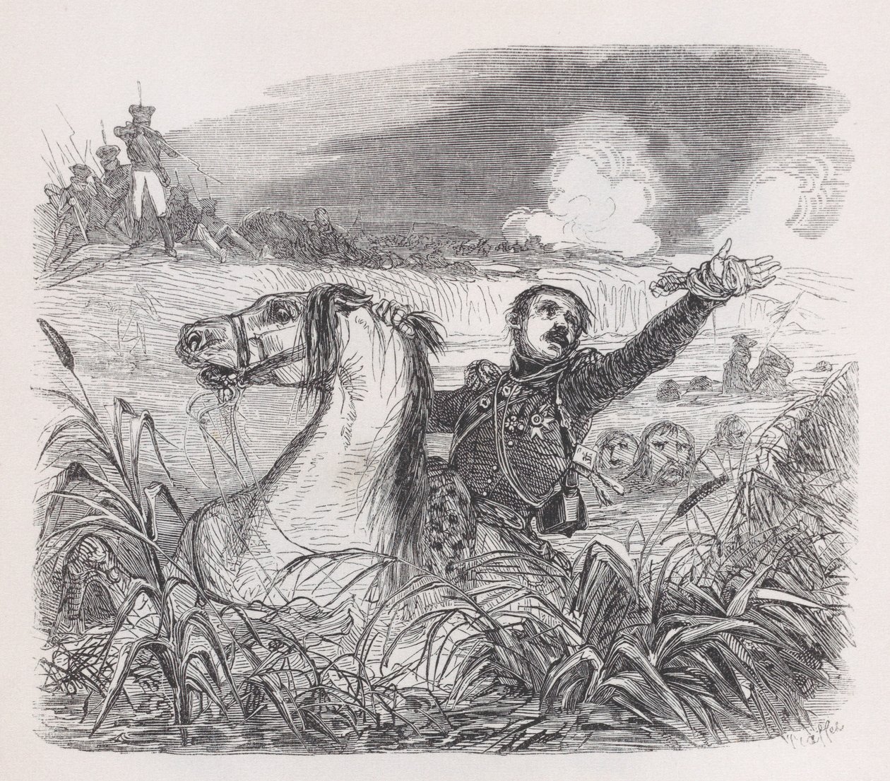 Poniatowski teoksesta The Complete Works of Béranger, 1836. tekijältä Auguste Raffet