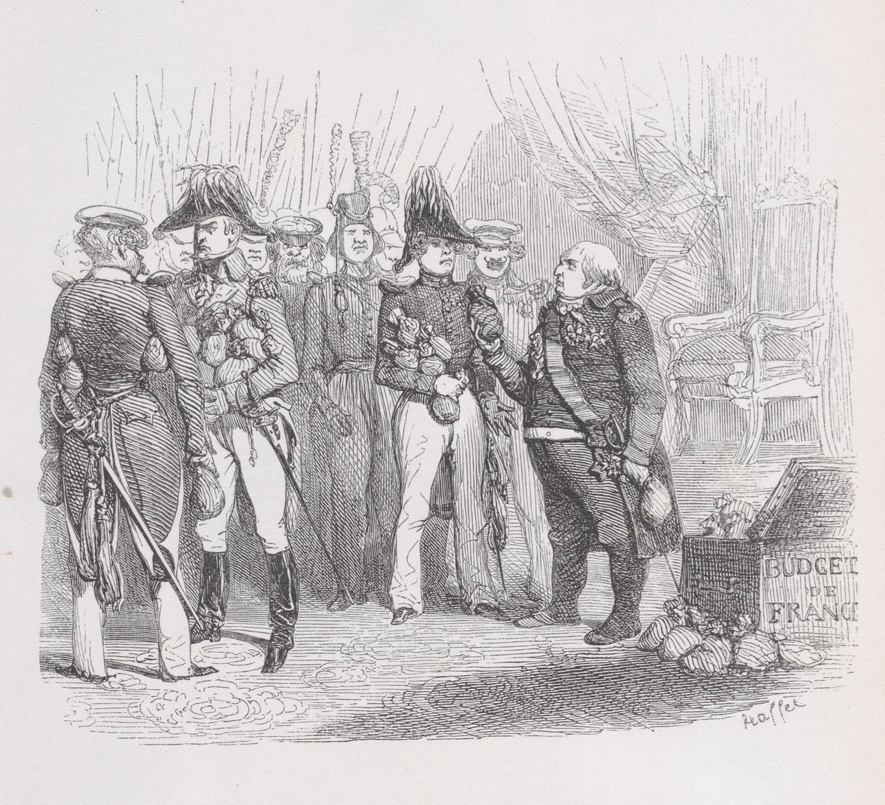 Barbaarinen pyhä liitto Bérangerin täydellisistä teoksista, 1836. tekijältä Auguste Raffet