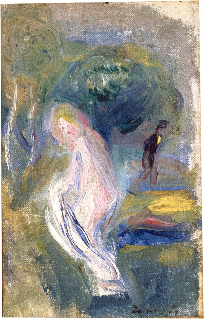 Alaston hahmo taustalla tekijältä Auguste Renoir