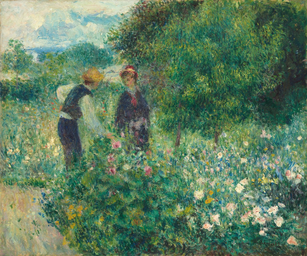 Kukkien poimiminen tekijältä Auguste Renoir