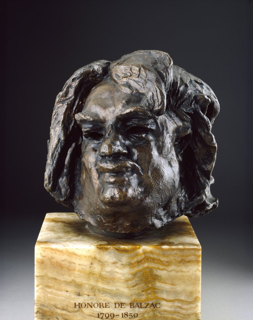 Balzac, Pää ennen viimeistä tutkimusta (pronssi) tekijältä Auguste Rodin