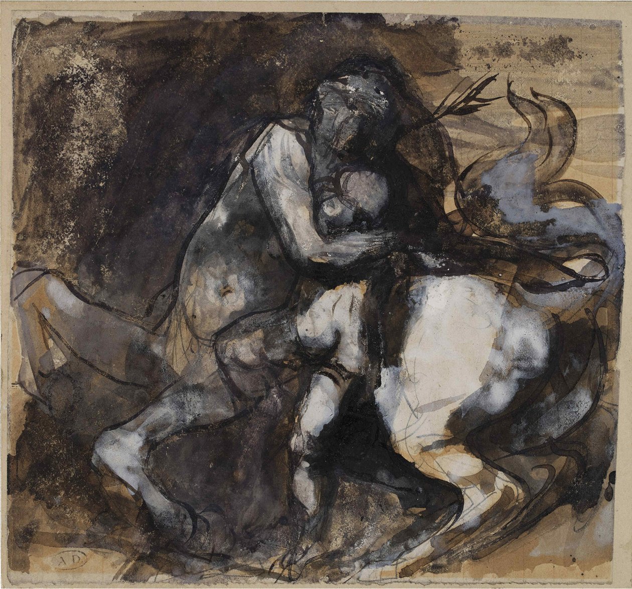 Kentaur ja lapsi, n. 1890. tekijältä Auguste Rodin