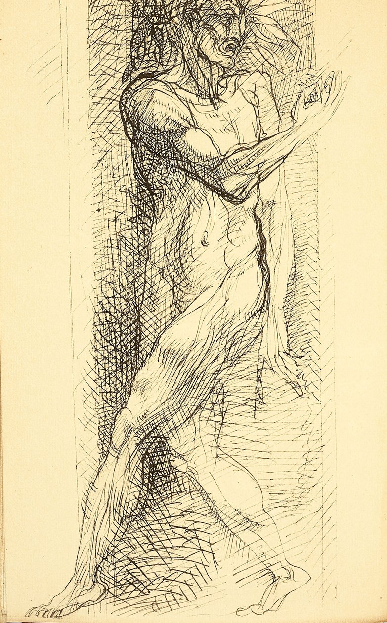 Kuvitus Charles Baudelairen teokseen Les Fleurs du Mal The Flowers of Evil, 1887-1888. tekijältä Auguste Rodin