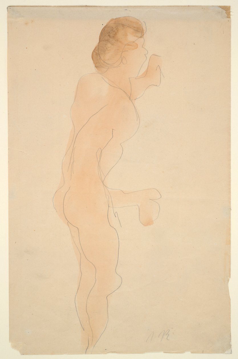 Alaston seisten, kyljessä ja selässä tekijältä Auguste Rodin