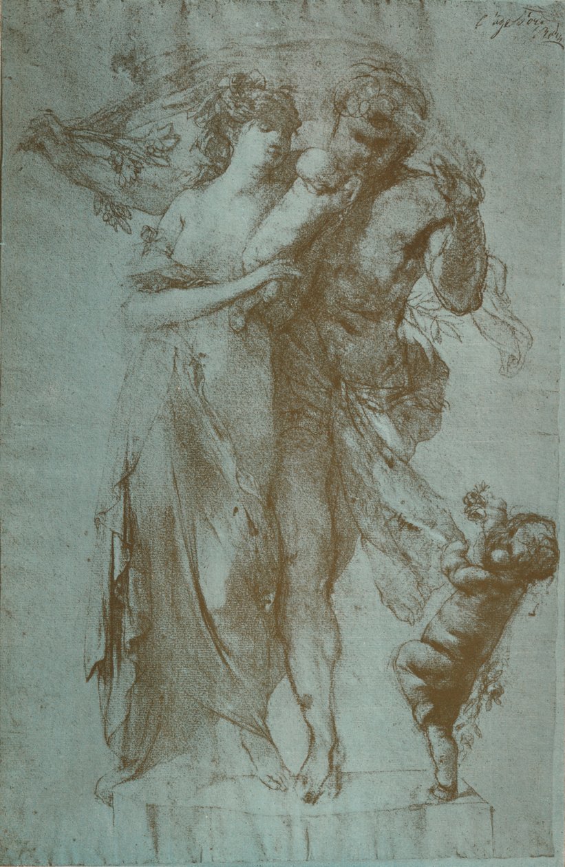 Auguste Rodinin kynäpiirros, c1860-1906, 1906-7 tekijältä Auguste Rodin