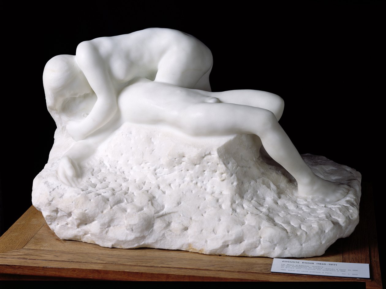Adonisin kuolema, vuoden 1888 jälkeen (marmori) tekijältä Auguste Rodin