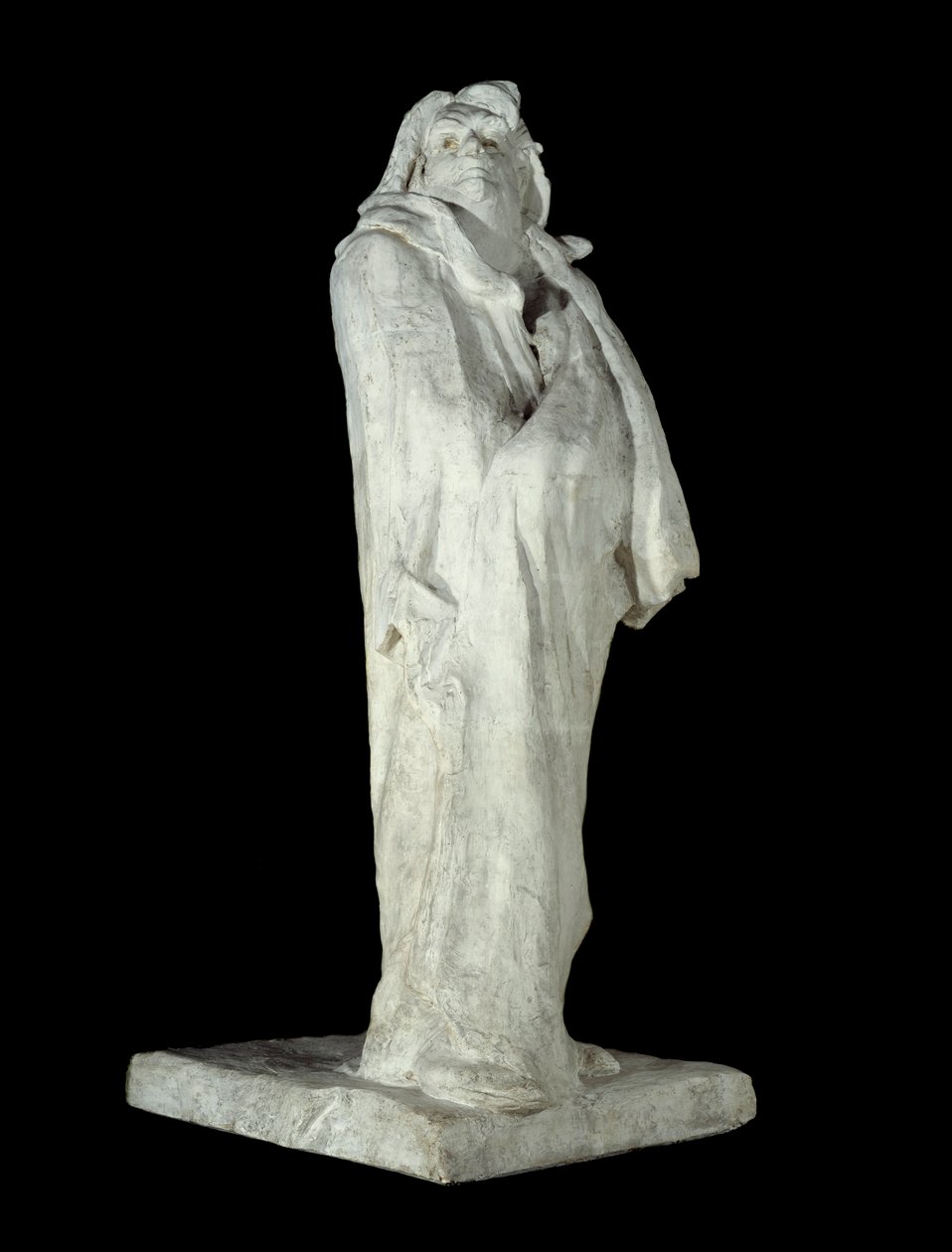 Ranskalainen kirjailija Honore de Balzac (1799-1850). Auguste Rodinin (1840-1917) kipsiveistos 1898 Pariisi, Musee d