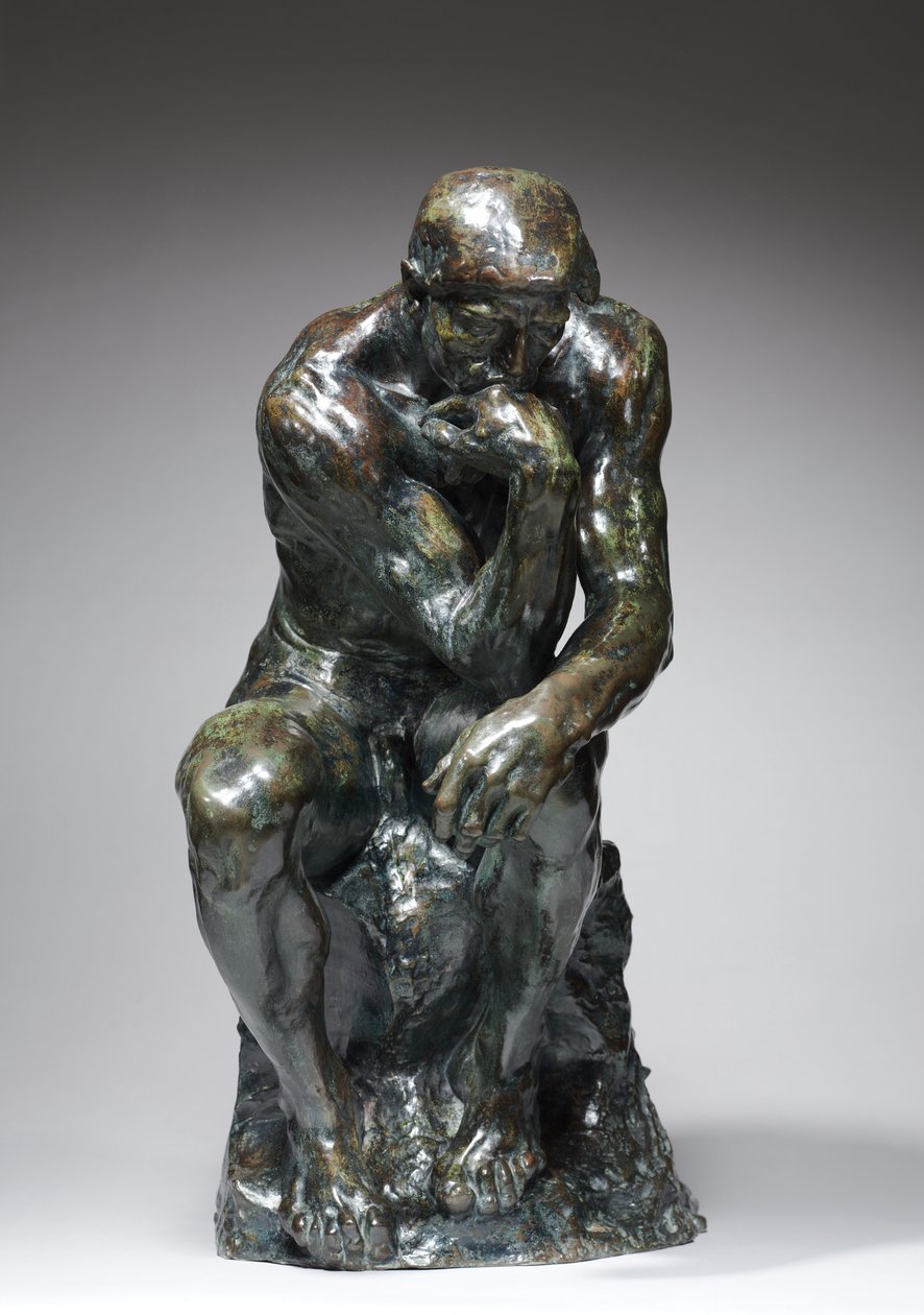 Ajattelija, n. 1880 tekijältä Auguste Rodin