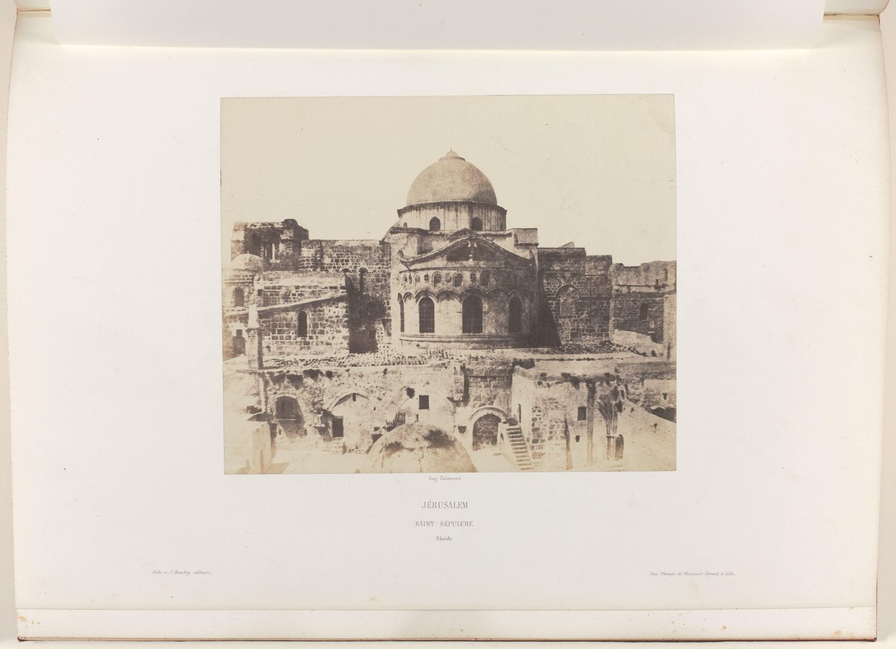 Jerusalemin Pyhän haudan kirkon apse Jerusalem. Pyhä hauta. Poissa (otsikko esineessä) tekijältä Auguste Salzmann