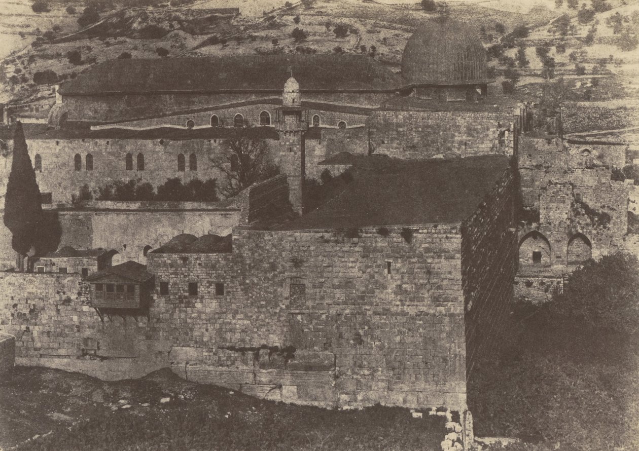 Jerusalem. Enceinte du Temple. Mosquée El-Aksa, kulma Sud-Ouest tekijältä Auguste Salzmann