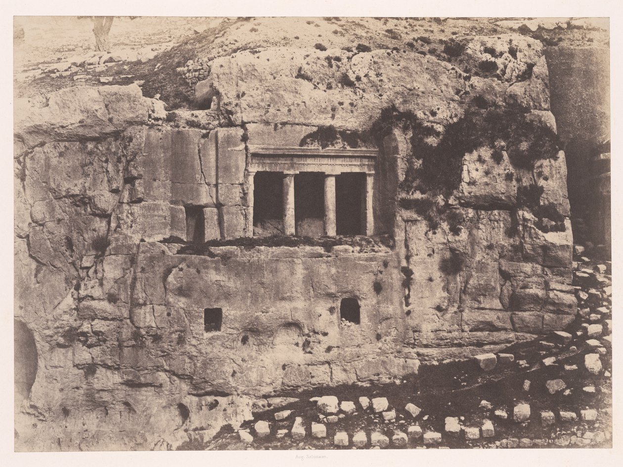 Jerusalem, Joosafatin laakso, Pyhän Jaakobin hautakammio. tekijältä Auguste Salzmann