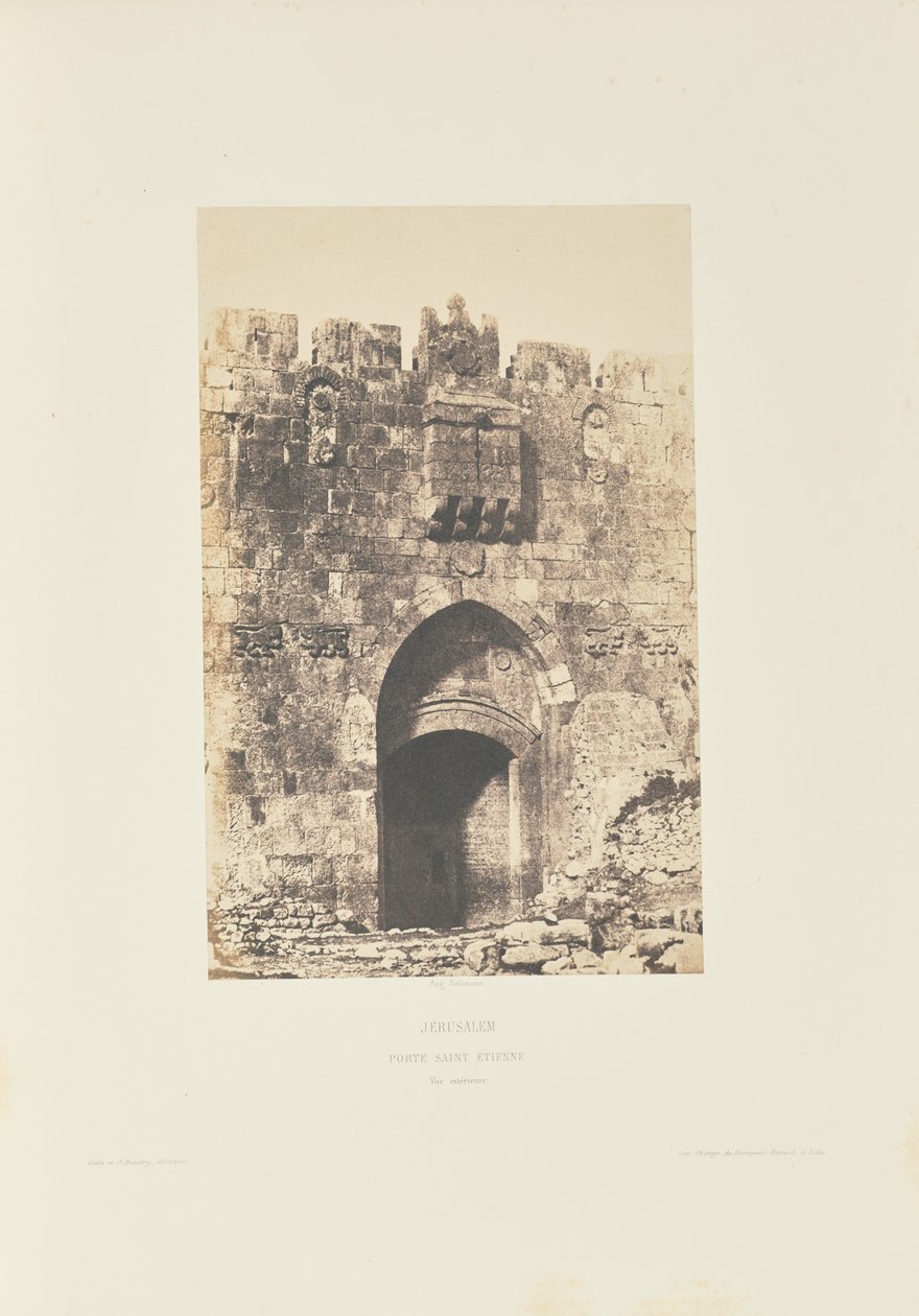 Jerusalem. Pyhän Stefanuksen portti. Ulkonäkymä tekijältä Auguste Salzmann