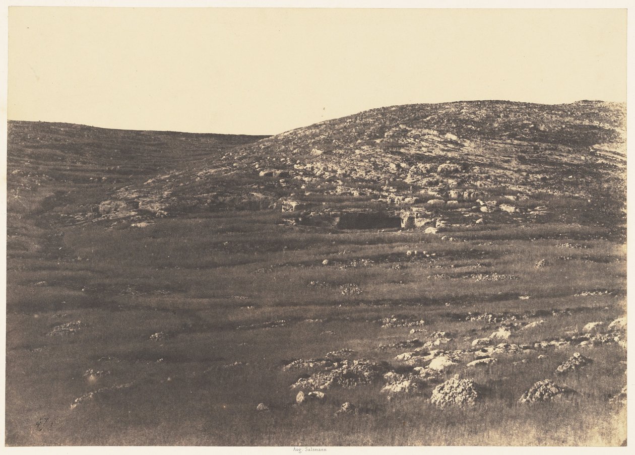 Jerusalem. Juutalainen hauta kolme mailia Jerusalemista luoteeseen. tekijältä Auguste Salzmann