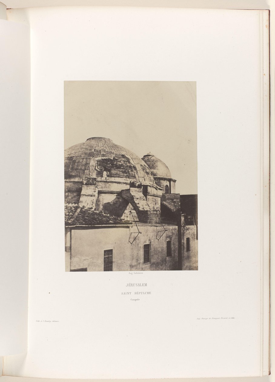 Jerusalemin Pyhän haudan kirkon kupoli Jerusalem. Pyhä hauta. Coupole (otsikko esineessä) tekijältä Auguste Salzmann
