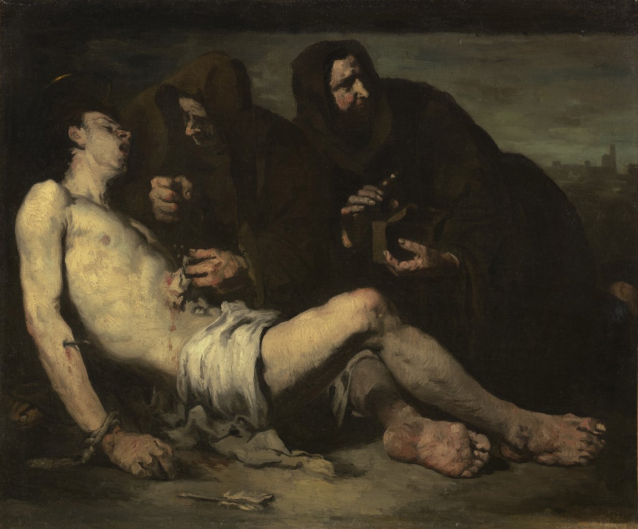 Pyhä Sebastian, marttyyri, noin 1865 tekijältä Auguste Theodule Ribot