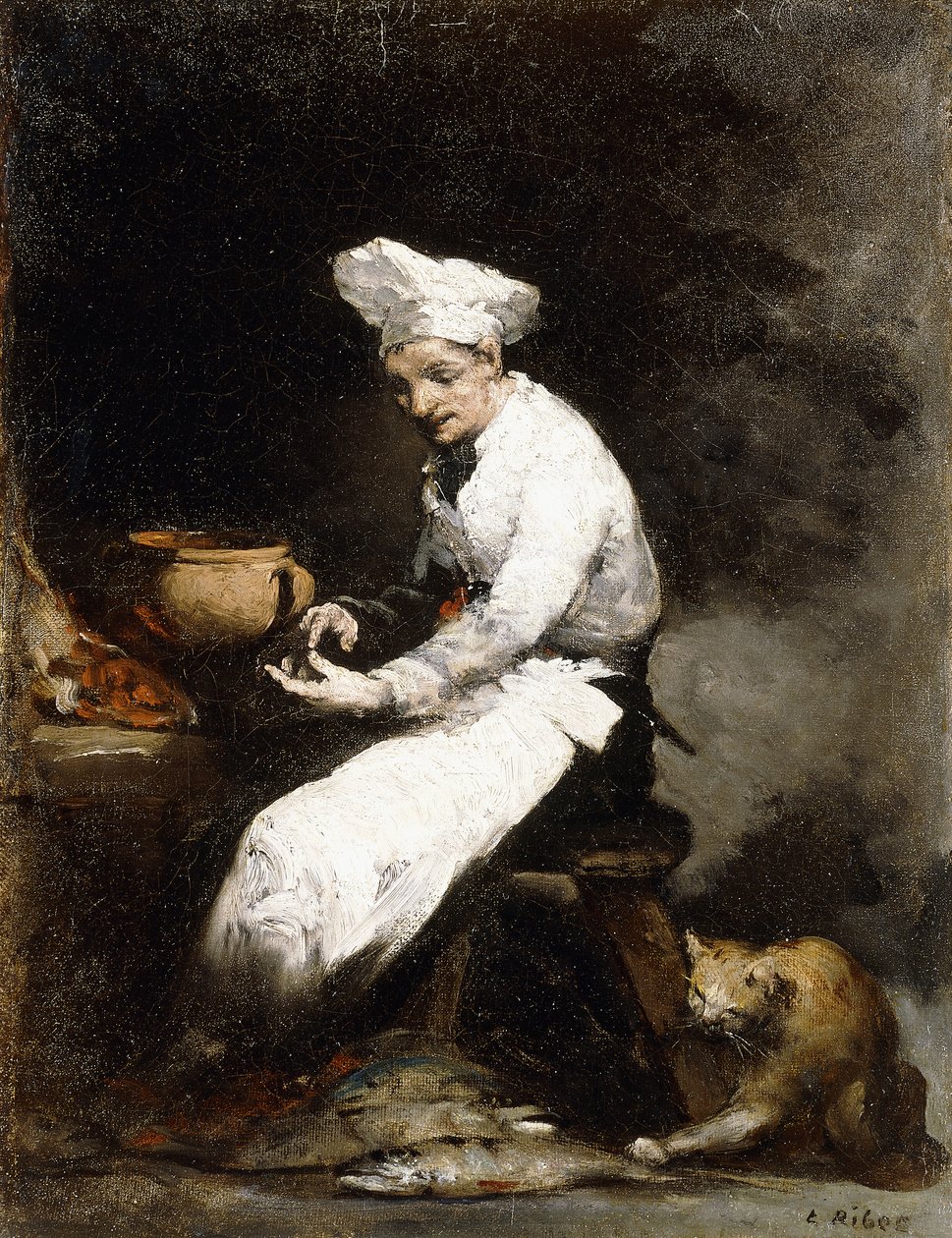 Kokki ja kissa, tekijältä Auguste Theodule Ribot