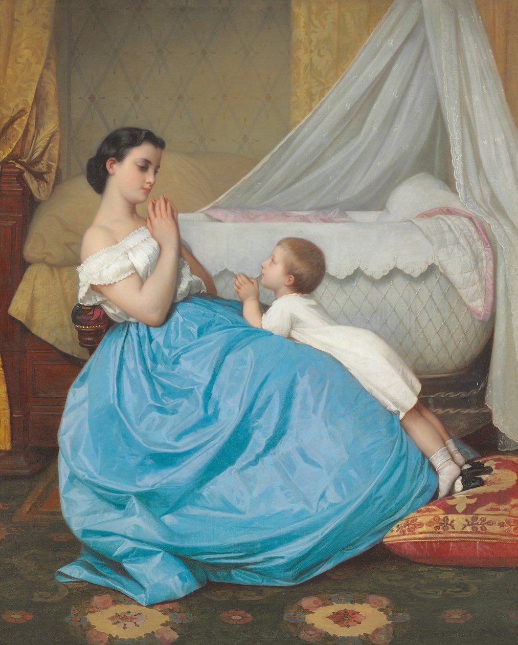 Nukkumaanmeno-rukous, 1858 tekijältä Auguste Toulmouche
