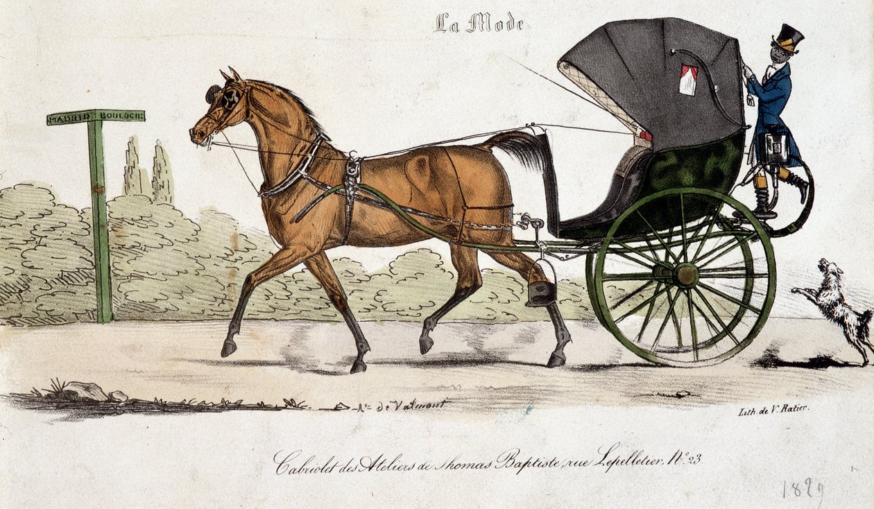 Avoauto Thomas Baptisten työpajoista - kaiverrus Valmontilta tekijältä Auguste de (after) Valmont