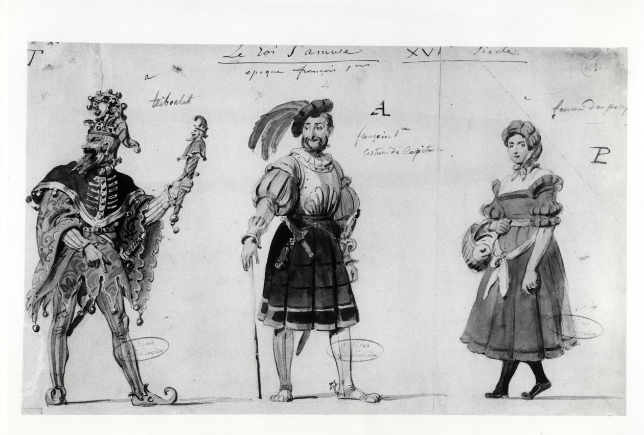 Pukusuunnittelu Victor Hugon (1802-85) Le Roi s
