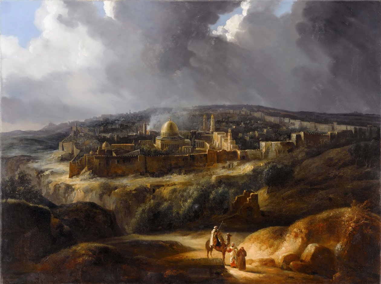 Jerusalem Josaphat-vuorelta katsottuna tekijältä Auguste de Forbin