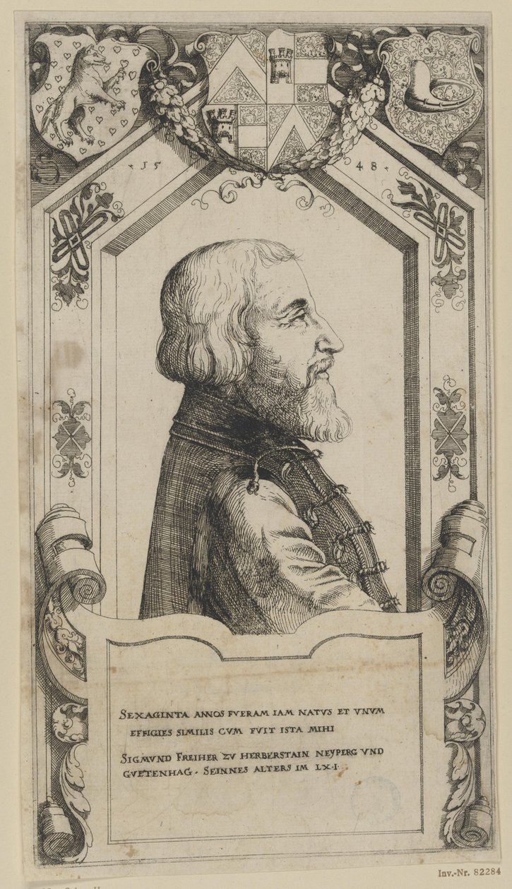 Portret Žige Herbersteina tekijältä Augustin Hirschvogel