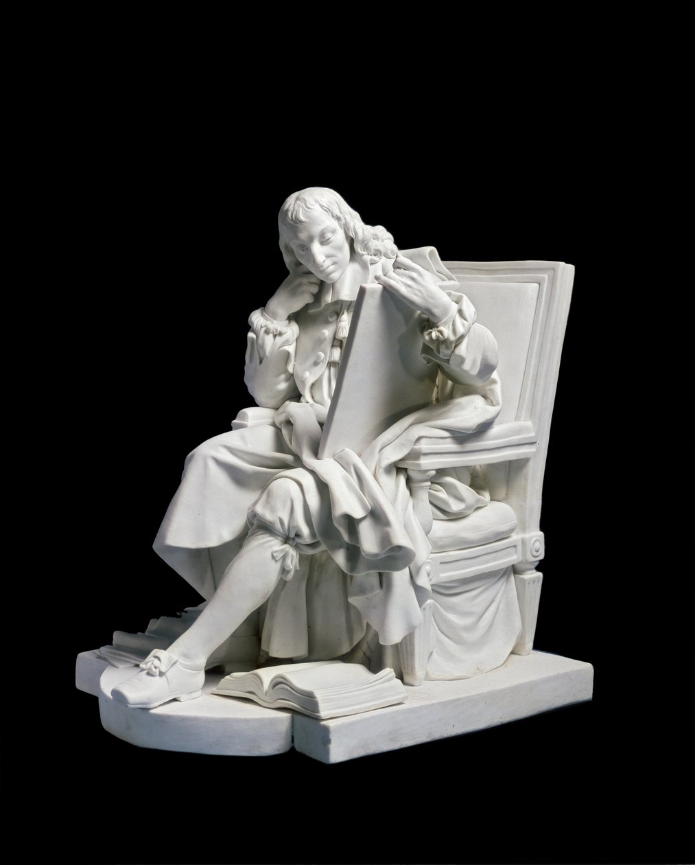 Blaise Pascal, c. 1784 (posliini (kova tahna), keksi) tekijältä Augustin Pajou