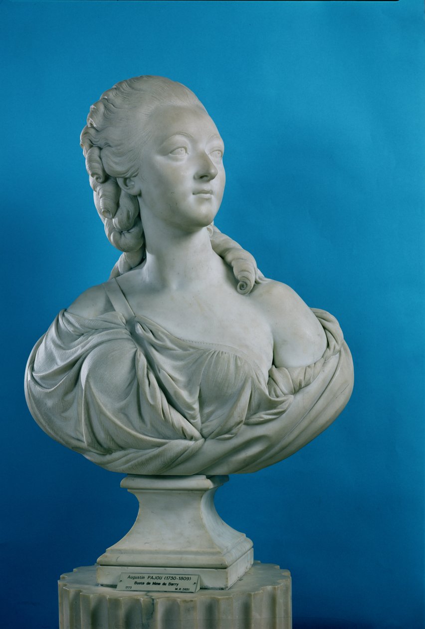 Kreivitär du Barryn (1743-93) rintakuva 1773 (marmori) tekijältä Augustin Pajou