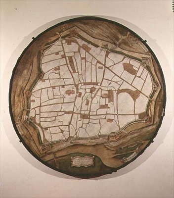 Wienin pyöreä kartta, 1547-49 tekijältä Augustin Hirschvogel