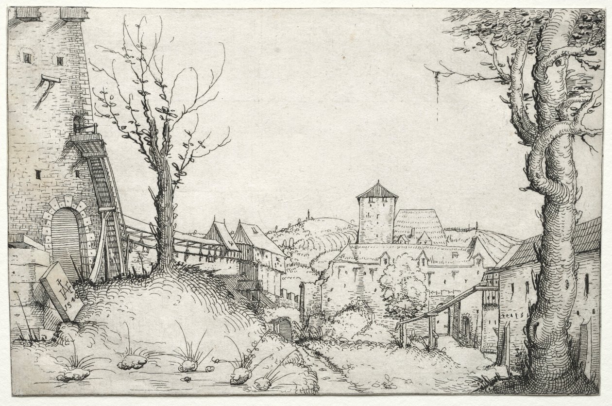 Linnan piha, 1546. tekijältä Augustin Hirschvogel