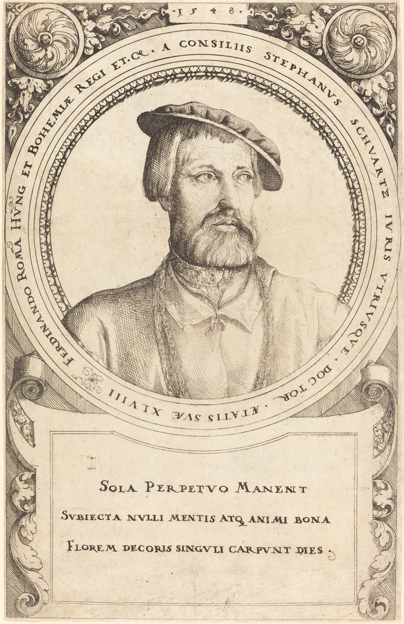 Tohtori Stephen Schwartz, 1548. tekijältä Augustin Hirschvogel
