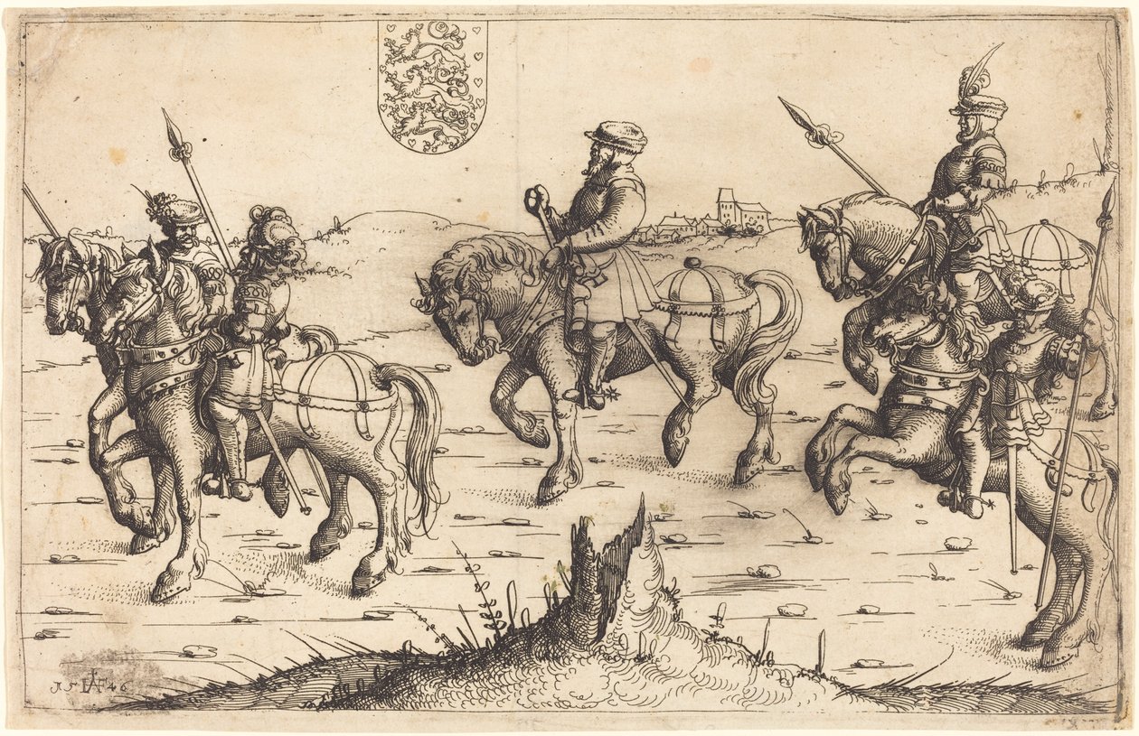 Herbersteinin matka Tanskaan, 1546. tekijältä Augustin Hirschvogel