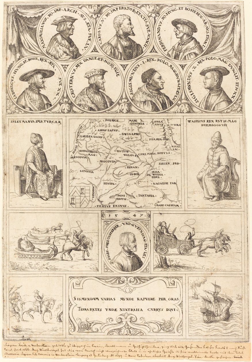 Sigismund Herberstein, 1548. tekijältä Augustin Hirschvogel
