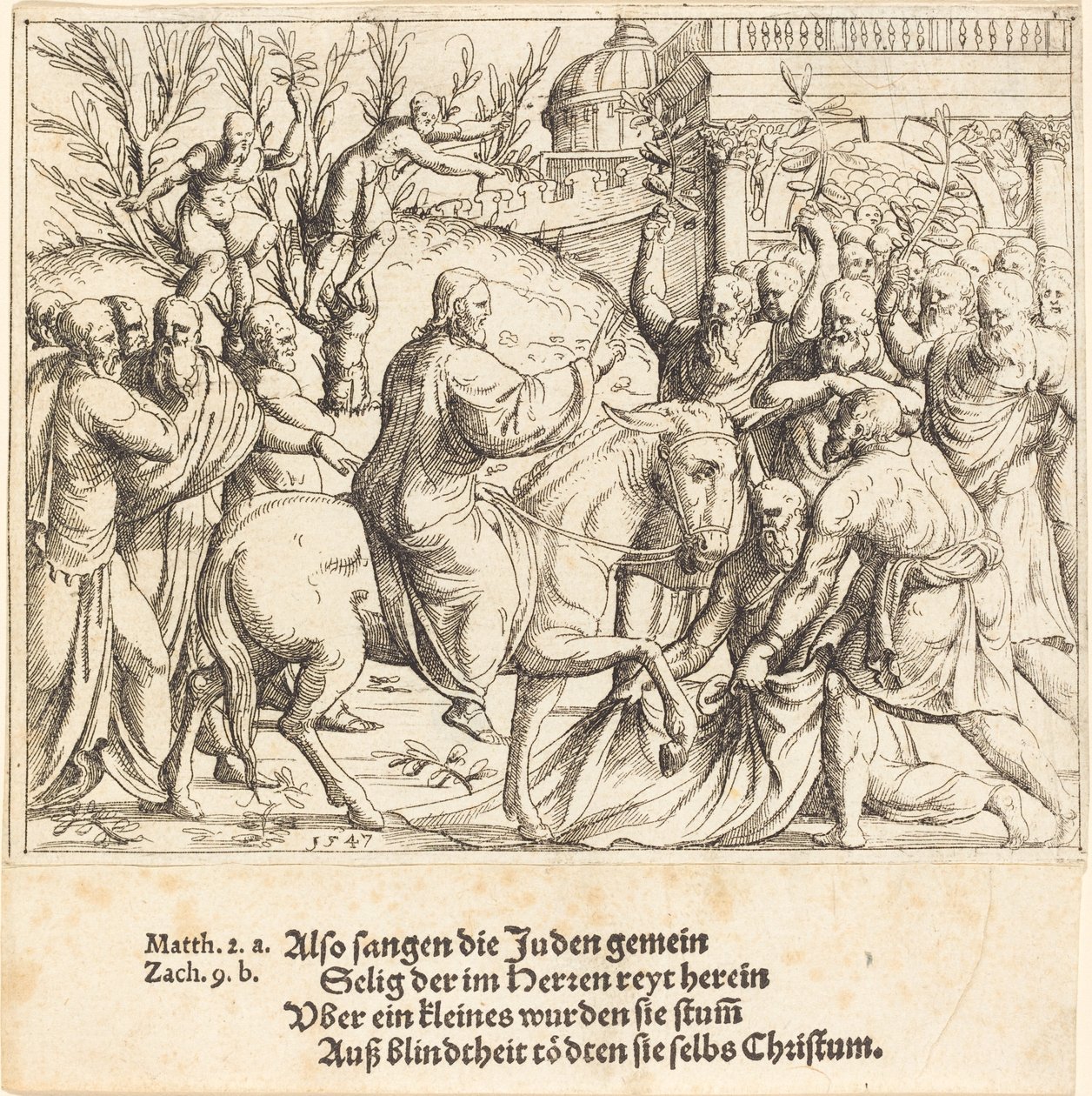 Pääsy Jerusalemiin, 1547. tekijältä Augustin Hirschvogel